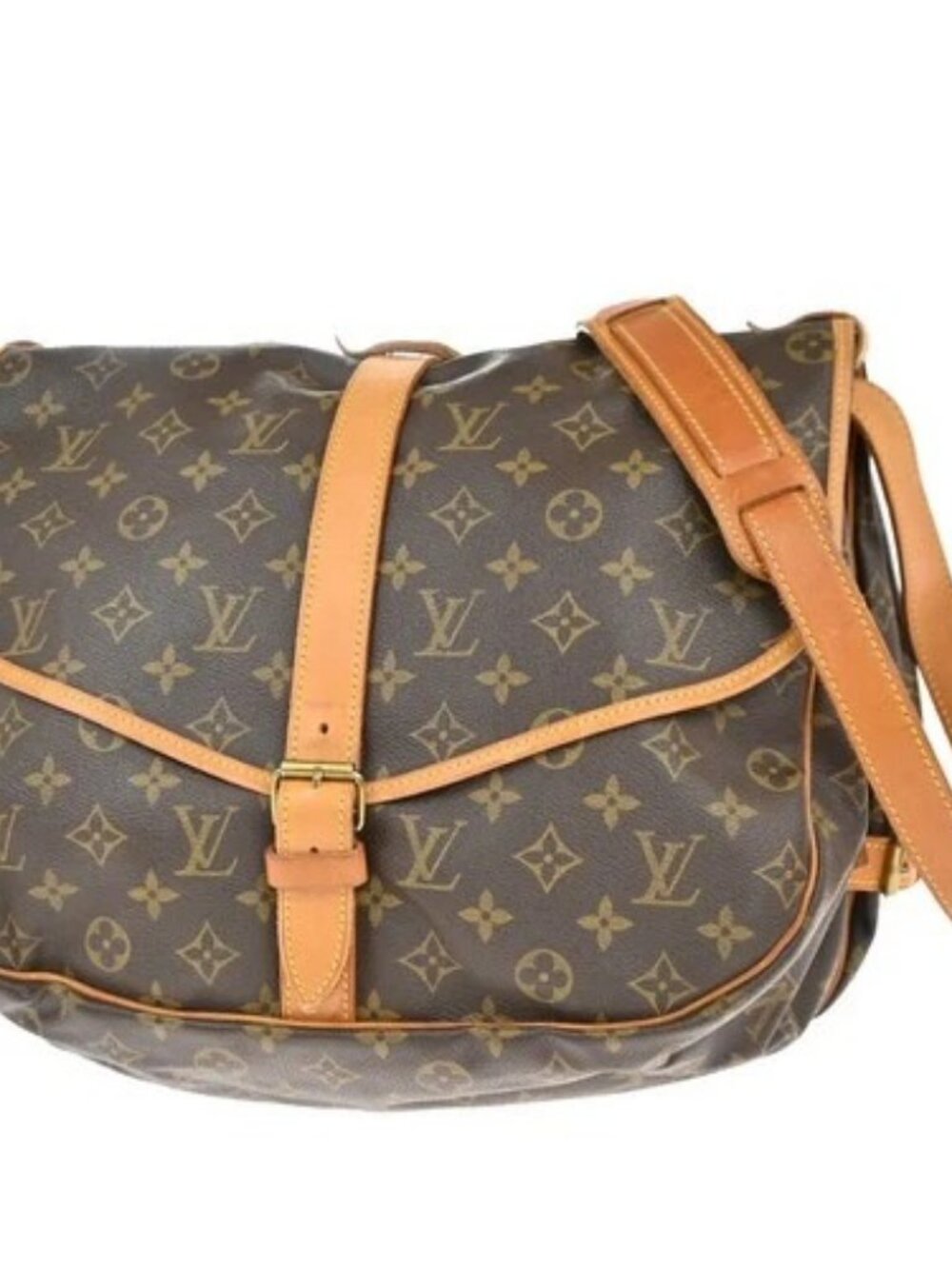 LOUIS VUITTON Saumur 35 Shoulder Bag Monogram Leather BN France M42254 71EG373